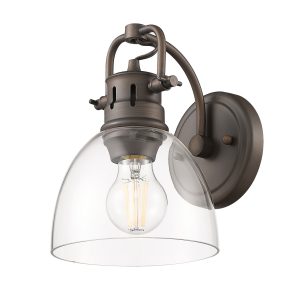 Golden - 3602-BA1 RBZ-CLR - One Light Vanity - Duncan - Rubbed Bronze