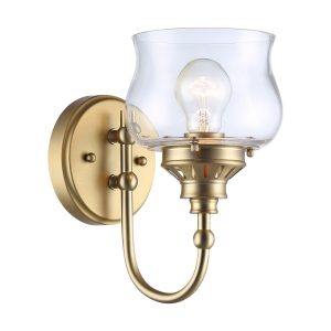 Golden - 3610-1W BCB-CLR - One Light Wall Sconce - Daphne - Brushed Champagne Brass