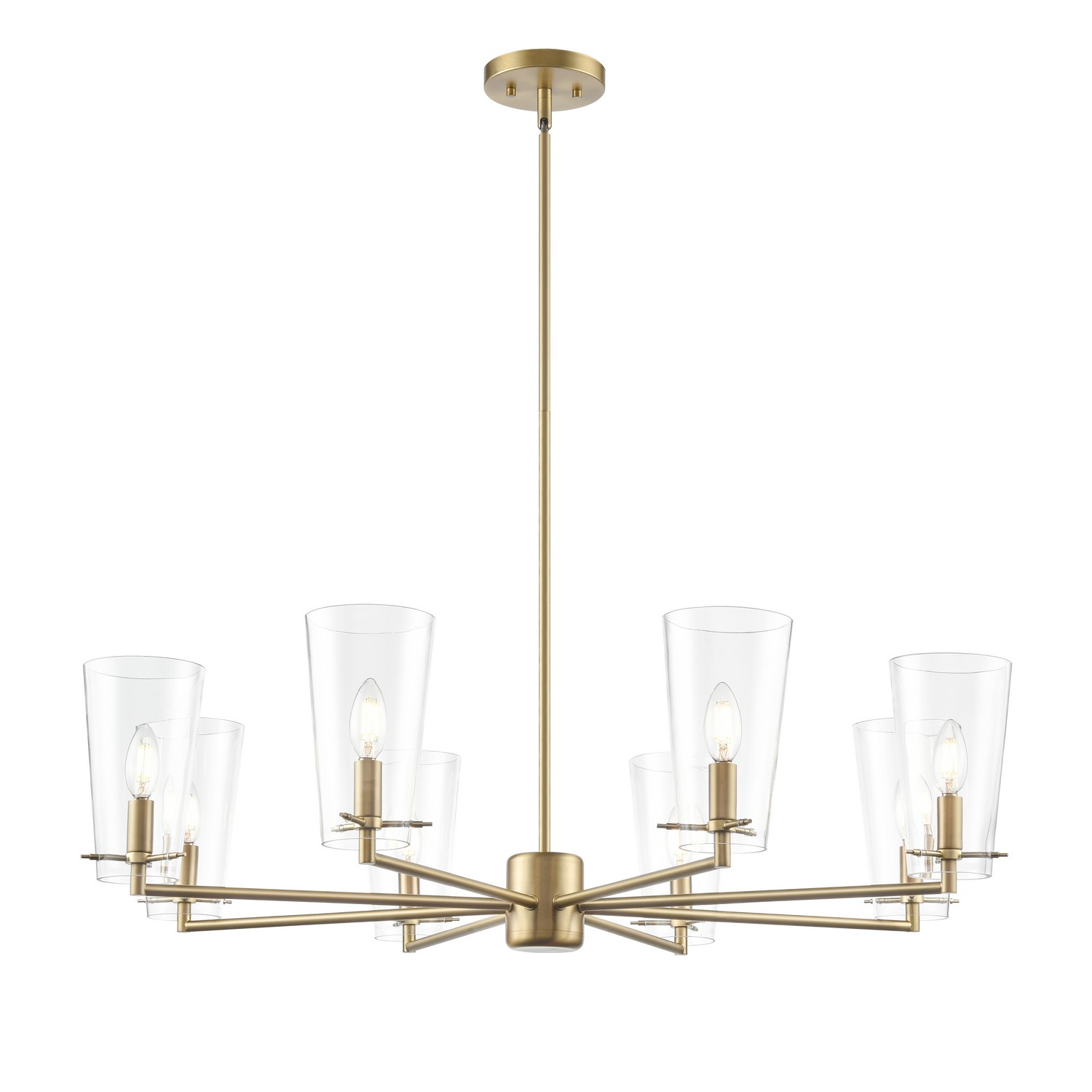 Millennium - 217008-VB - Eight Light Chandelier - Maccan - Vintage Brass