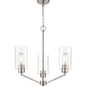 Millennium - 9513-BN - Three Light Chandelier - Beverlly - Brushed Nickel