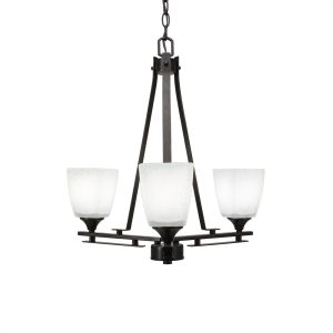 Toltec Lighting - 323-DG-460 - Three Light Chandelier - Uptowne - Dark Granite