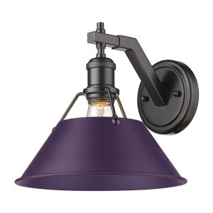 Golden - 3306-1W BLK-EP - One Light Wall Sconce - Orwell - Matte Black