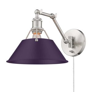Golden - 3306-A1W PW-EP - One Light Wall Sconce - Orwell - Pewter