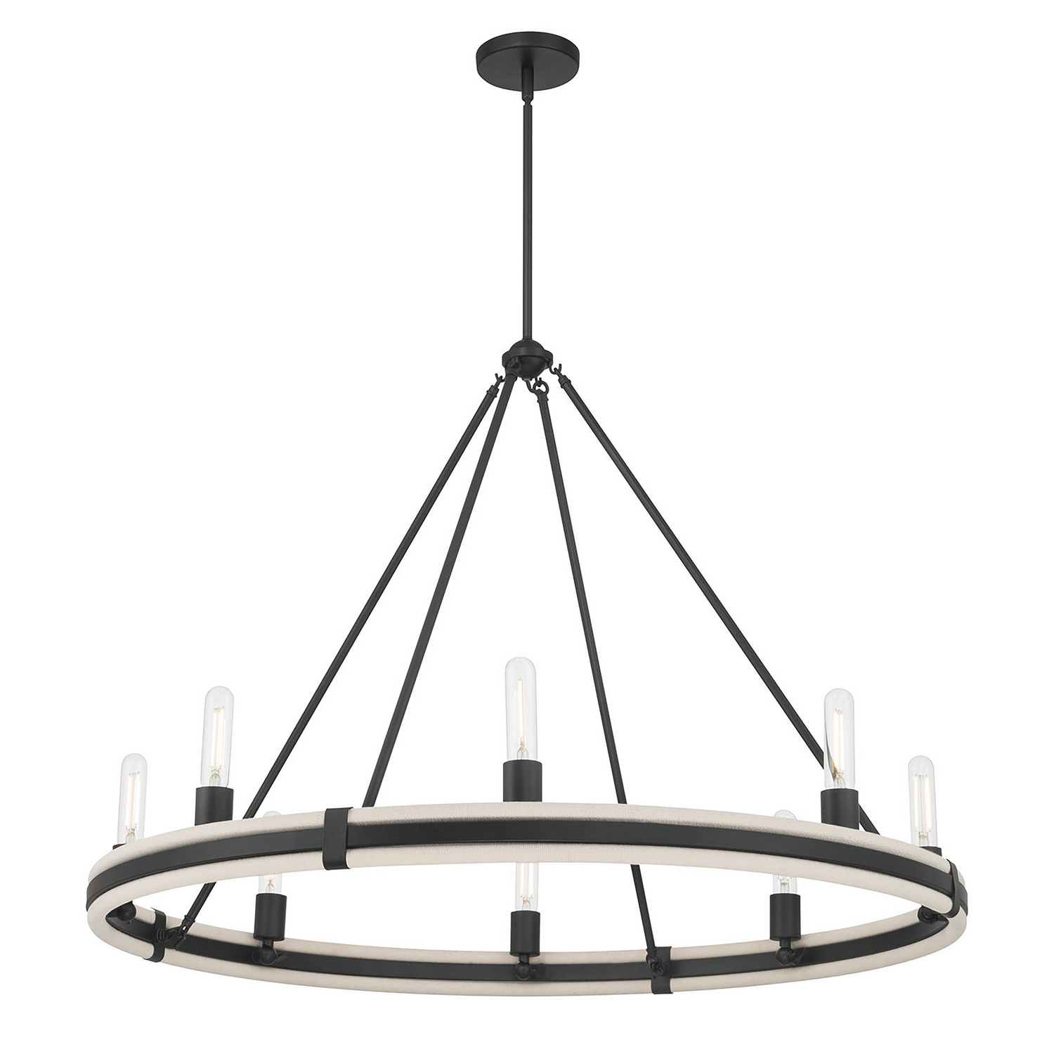 Millennium - 207108-MB - Eight Light Chandelier - Rovessa - Matte Black