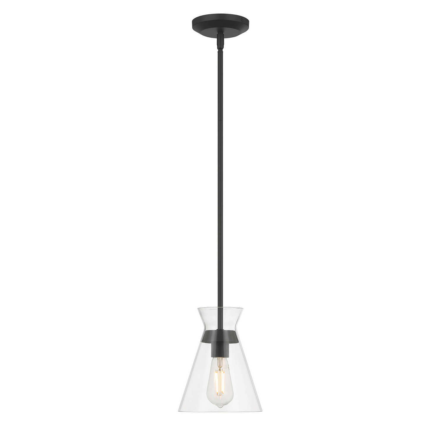 Millennium - 69001-MB - One Light Mini Pendant - Amarella - Matte Black