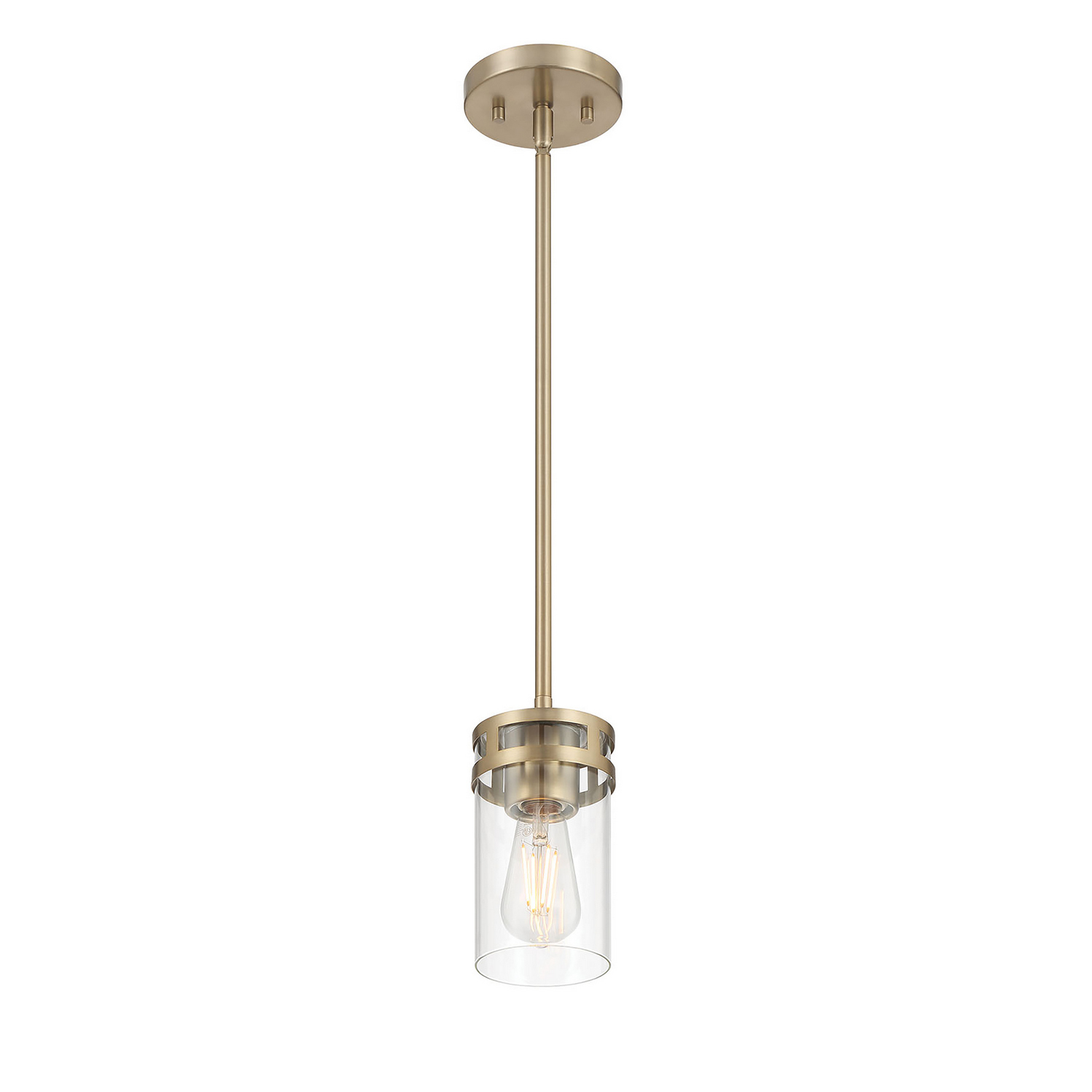 Millennium - 91011-MG - One Light Mini Pendant - Lunden - Modern Gold
