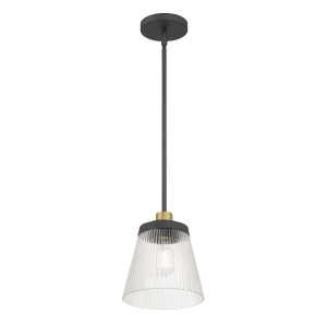 Millennium - 9301-MB/VB - One Light Mini Pendant - Lustria - Matte Black