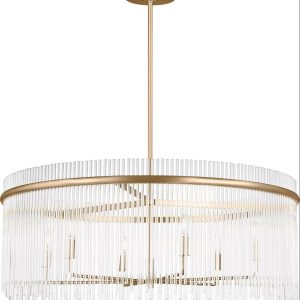 Visual Comfort Studio - SCDJCH143SBCAR - Six Light Chandelier - Finley - Satin Brass