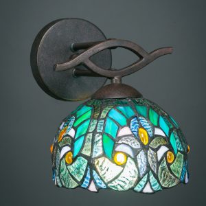 Toltec Lighting - 141-DG-9925 - One Light Wall Sconce - Revo - Dark Granite