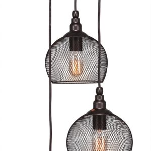 Toltec Lighting - 1816-BRZ-1802-AT14 - Three Light Cluster Pendalier - Plexus - Bronze