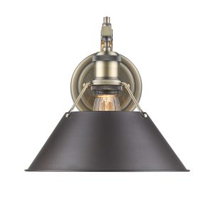 Golden - 3306-1W AB-RBZ - One Light Wall Sconce - Orwell - Aged Brass