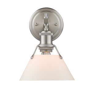 Golden - 3306-BA1 PW-OP - One Light Bath Vanity - Orwell - Pewter