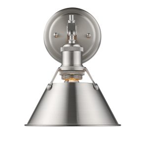 Golden - 3306-BA1 PW-PW - One Light Bath Vanity - Orwell - Pewter