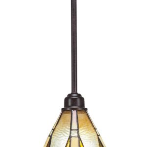 Toltec Lighting - 1761-9345 - One Light Mini Pendant - Blacksmith - Painted Wood-Look Metal & Dark Granite