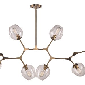 Trans Globe Imports - PND-2093 AG - Eight Light Chandelier - Antique Gold